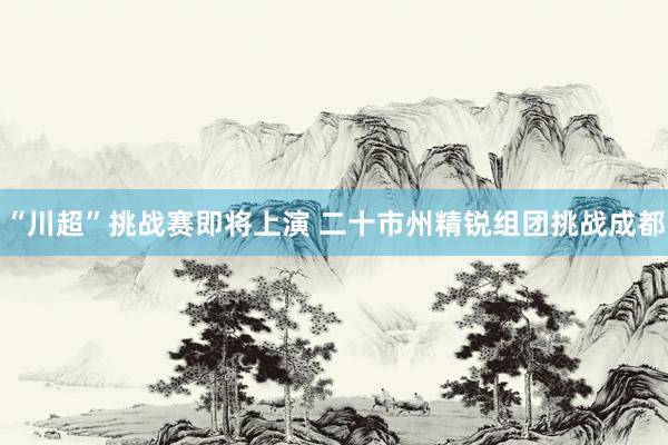 “川超”挑战赛即将上演 二十市州精锐组团挑战成都