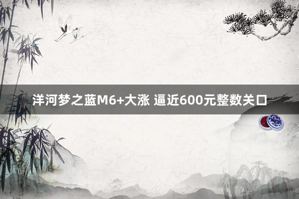 洋河梦之蓝M6+大涨 逼近600元整数关口