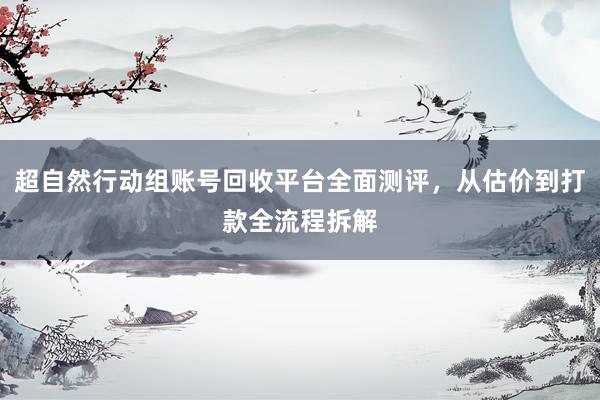超自然行动组账号回收平台全面测评，从估价到打款全流程拆解