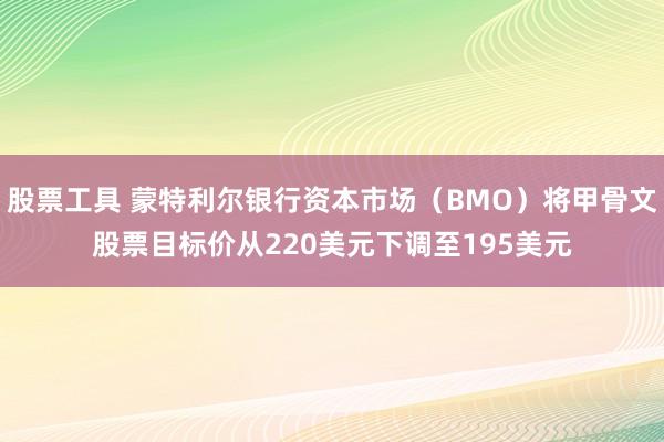 股票工具 蒙特利尔银行资本市场（BMO）将甲骨文股票目标价从220美元下调至195美元